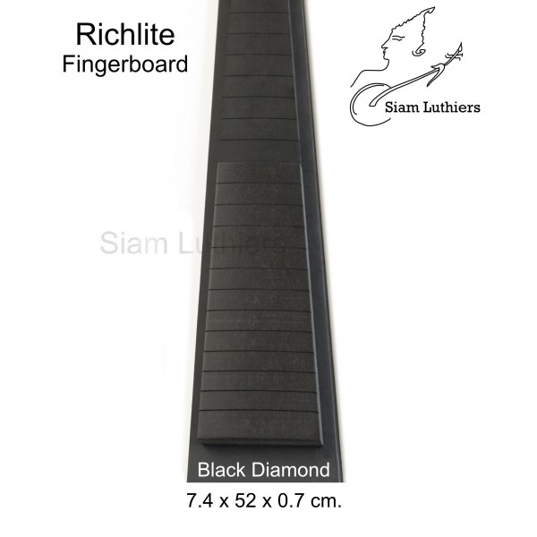 ฟิงเกอร์บอร์ด Richlite Black Diamond แบบท่อนสี่เหลี่ยม ไม่มีตัดร่อง